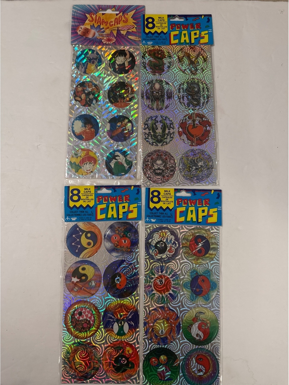 RARE Vintage Pogs Power Milk Caps, Dragon Ball Z + Series 1 + 4